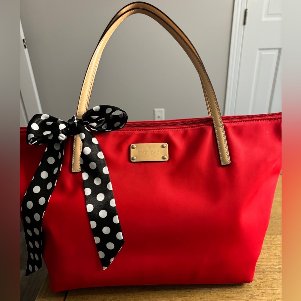 Kate Spade Nylon Tote with unbranded twilly